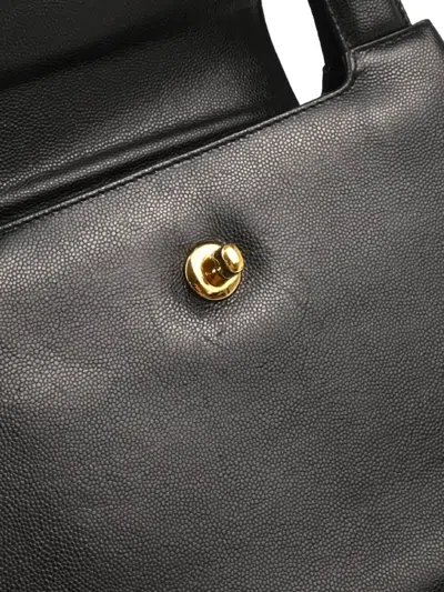 Pre-owned Chanel 1998 Kelly Tote Bag In Black