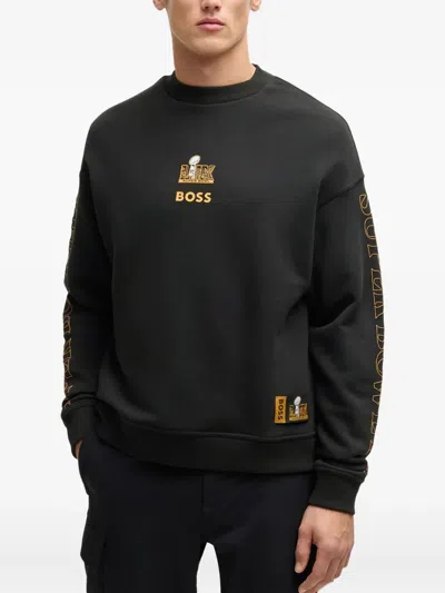 Hugo Boss X Nfl Cotton Sweatshirt In Black