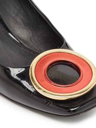 Pre-owned Louis Vuitton 50mm Patent Leather Square Toe Pumps In Black