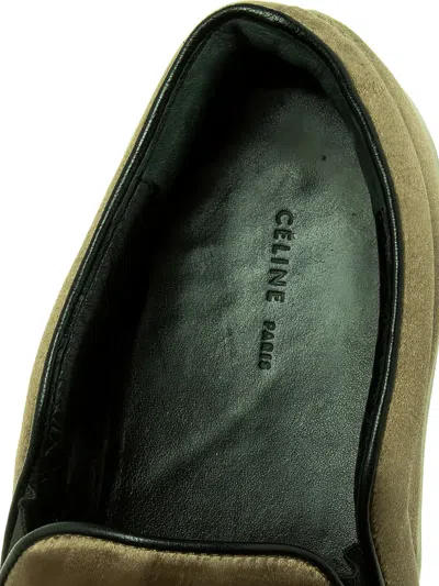 Pre-owned Celine Satin Round Toe Slip-on Sneakers