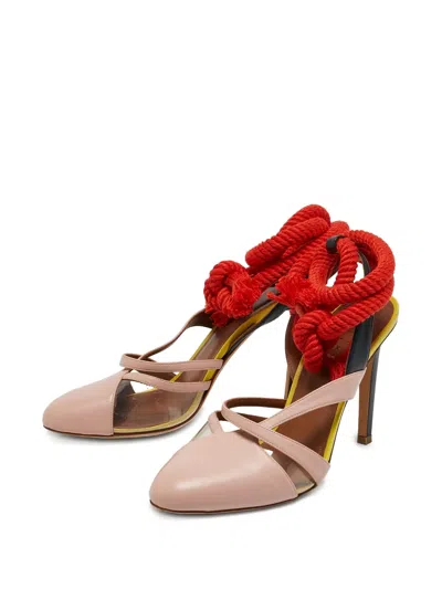 Pre-owned Malone Souliers X Roksanda 2024 100mm Rope-tie Leather Pumps