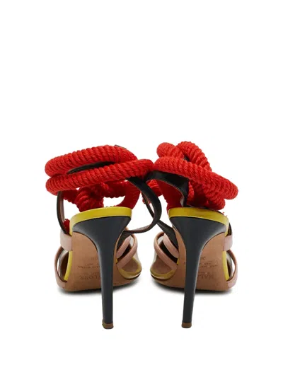 Pre-owned Malone Souliers X Roksanda 2024 100mm Rope-tie Leather Pumps