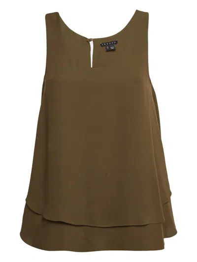 Pre-owned Theory  Layered Silk Tank Top
