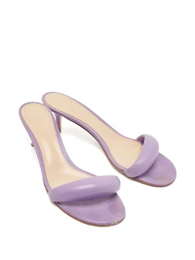 Pre-owned Gianvito Rossi  55mm Patent Leather Sandals In Purple