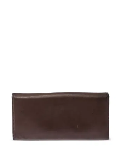 Pre-owned Valentino Garavani V Ring Wallet In Brown