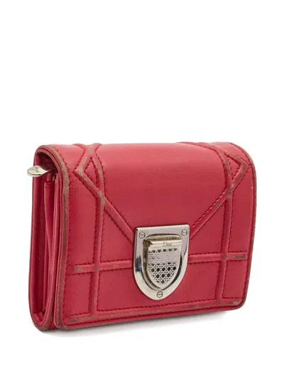 Pre-owned Dior Ama Leather Wallet