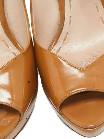 Pre-owned Miu Miu Patent Leather Peep Toe Pumps