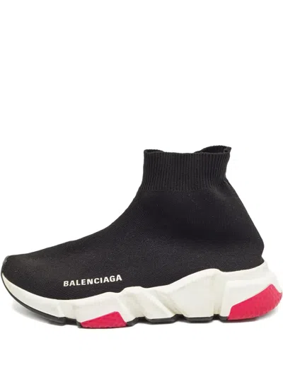 Pre-owned Balenciaga 2024 Speed Knit Sneakers In Black