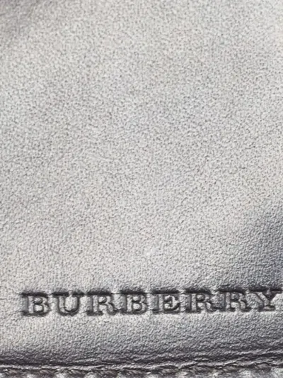 Pre-owned Burberry 2024 Checkered Wallet In Black