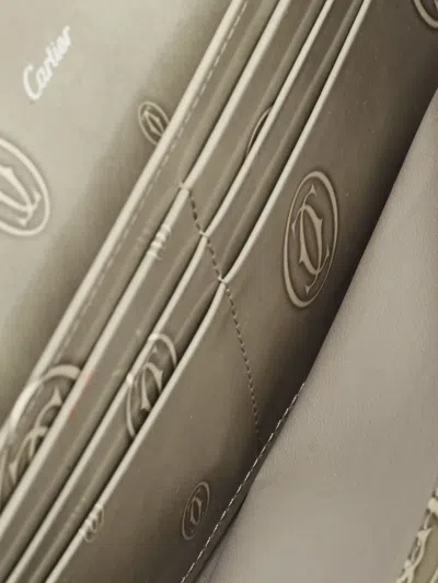 Pre-owned Cartier Leather Wallet In Gray