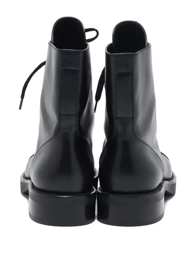 Pre-owned Louis Vuitton Leather Lace-up Boots In Black
