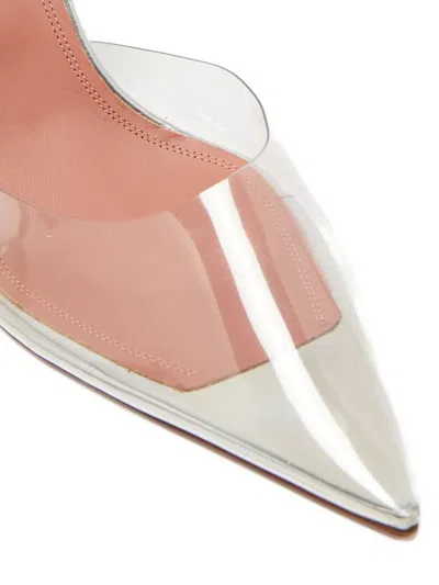 Pre-owned Amina Muaddi  100mm Holli Slingback Pumps In White