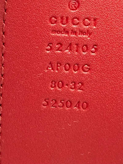 Pre-owned Gucci Leather Gg Buckle Belt
