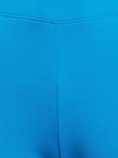 Pre-owned Off-white Logo-tape Side-slit Trousers In Blue