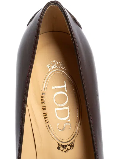 Pre-owned Tod's Vintage 70mm  Logo-detail Pumps In Brown