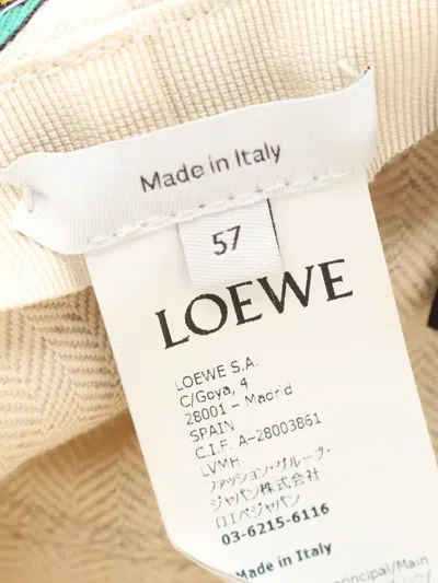 Pre-owned Loewe 2010s Paula's Ibiza Cotton Hat In White