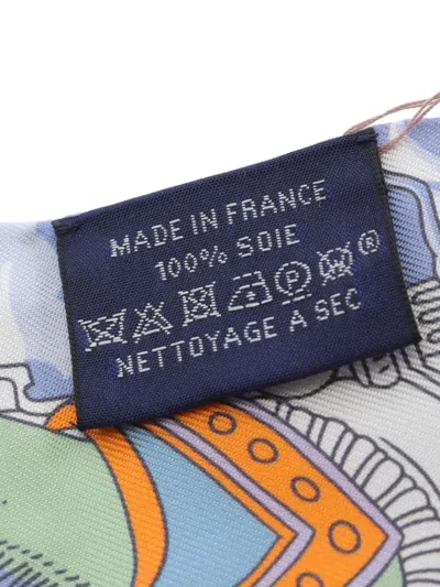 Pre-owned Hermes 2020s Sur Mon Nuage Twilly Scarf In Black