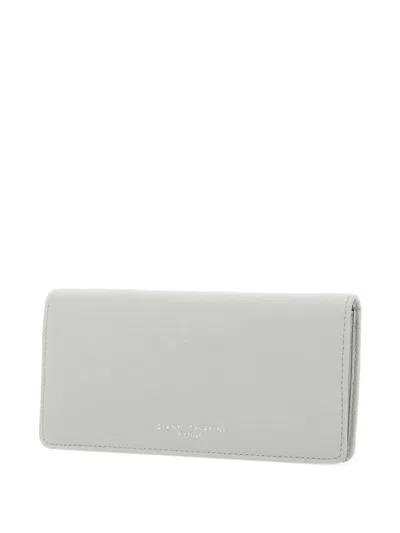 Gianni Chiarini Zip-fastening Pebble-grain Leather Wallet In White