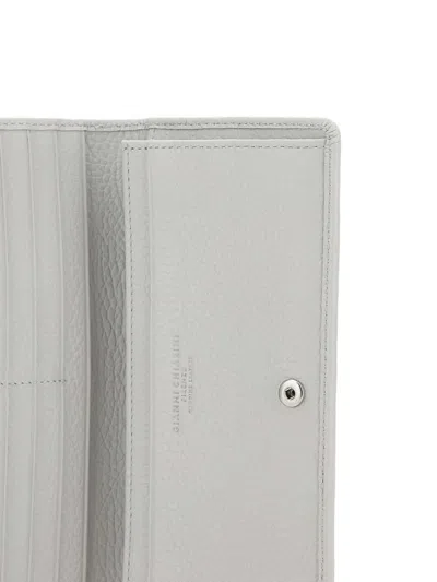 Gianni Chiarini Zip-fastening Pebble-grain Leather Wallet In White