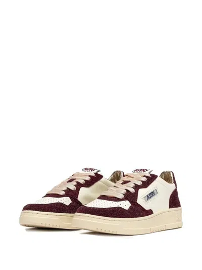 Autry Leather And Suede Sneakers With Glitter