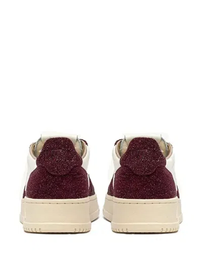 Autry Leather And Suede Sneakers With Glitter