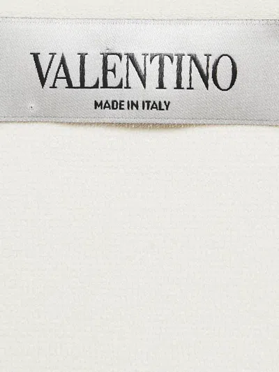 Pre-owned Valentino Ruffled Peplum Top In White
