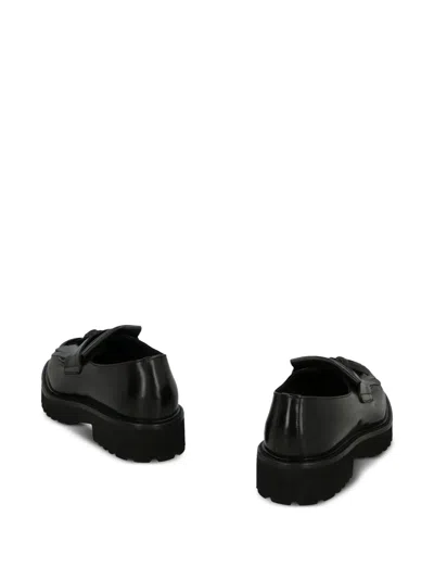 Doucal's Leather Tassel-penny Loafers In Black