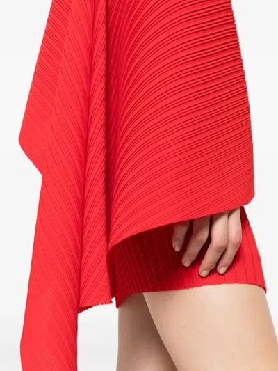 Solace London One-shoulder Mini Dress In Red