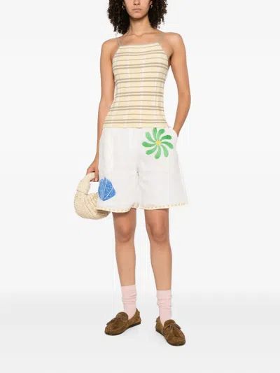 Guest In Residence Striped Top In Neutral