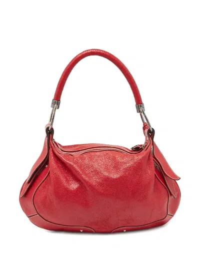 Pre-owned Aigner Vintage  Tassel-detail Leather Handbag In Red