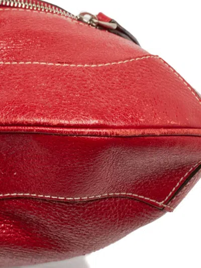 Pre-owned Aigner Vintage  Tassel-detail Leather Handbag In Red