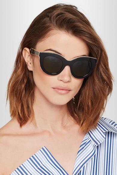Victoria Beckham Cat-eye Acetate Sunglasses In Black | ModeSens