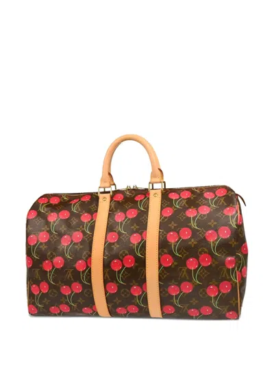 Pre-owned Louis Vuitton X Takashi Murakami 2005 Monogram Keepall 45 Travel Bag