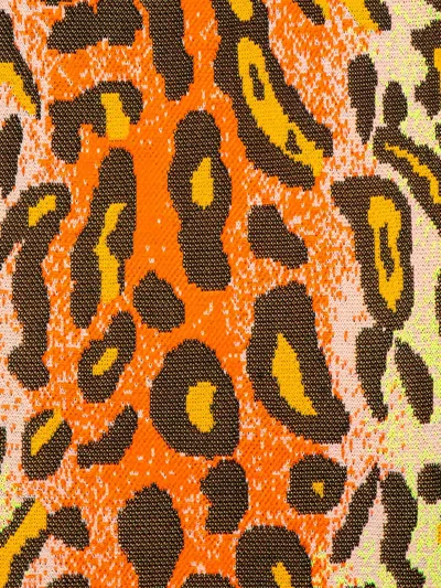 Pre-owned Stella Mccartney 2024 Leopard Knit Skirt In Orange