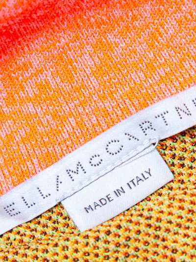 Pre-owned Stella Mccartney 2024 Leopard Knit Skirt In Orange