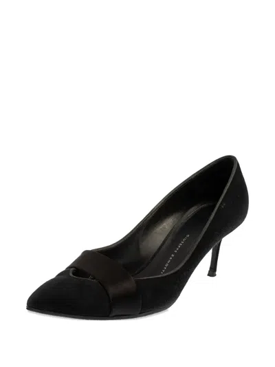 Pre-owned Giuseppe Zanotti Vintage Satin Pumps In Black
