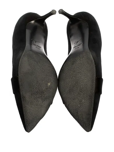 Pre-owned Giuseppe Zanotti Vintage Satin Pumps In Black