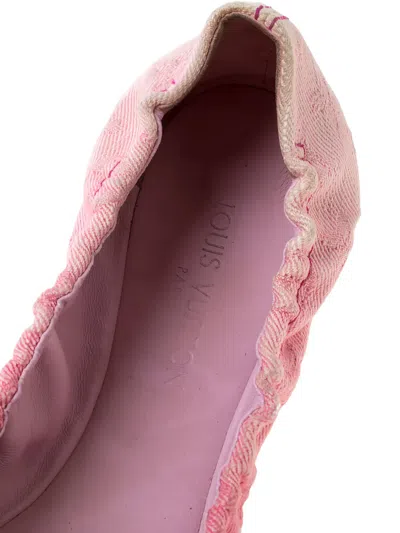 Pre-owned Louis Vuitton Denim Ballet Flats