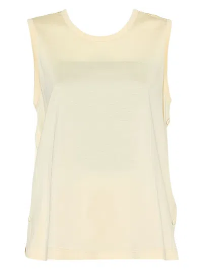 Pre-owned Joseph 2023 Jersey Silk Satin Tank Top In Yellow