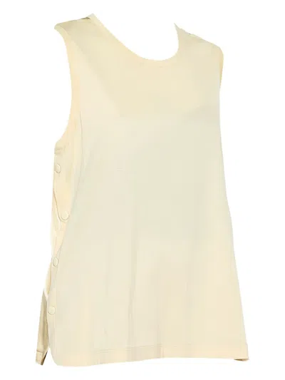 Pre-owned Joseph 2023 Jersey Silk Satin Tank Top In Yellow
