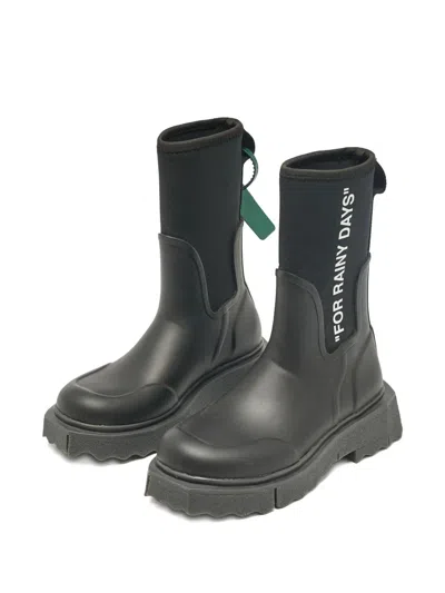 Pre-owned Off-white Sponge Rain Boots