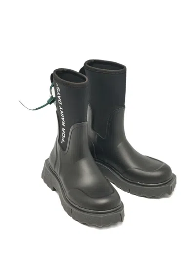 Pre-owned Off-white Sponge Rain Boots