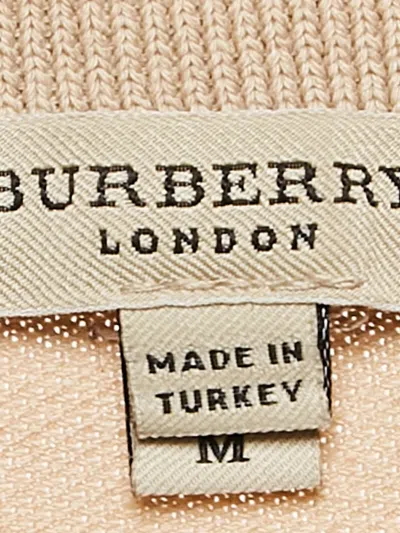 Pre-owned Burberry 2024 Logo-embroidered Polo Shirt In Neutral