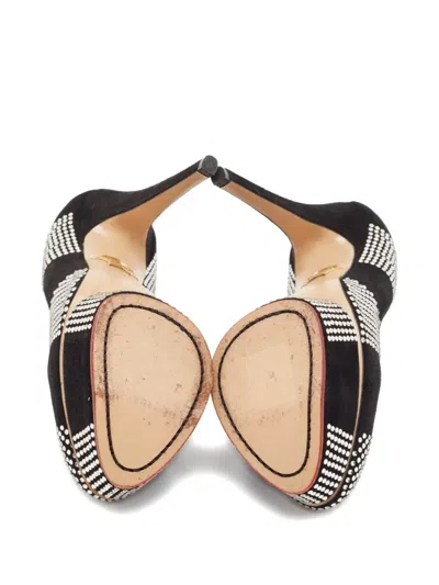 Pre-owned Charlotte Olympia  120mm Paparazzi Pumps In Black