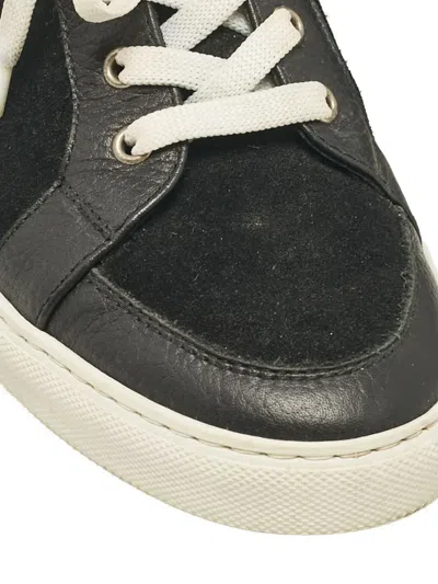 Pre-owned Philipp Plein Skull Leather Sneakers In Black