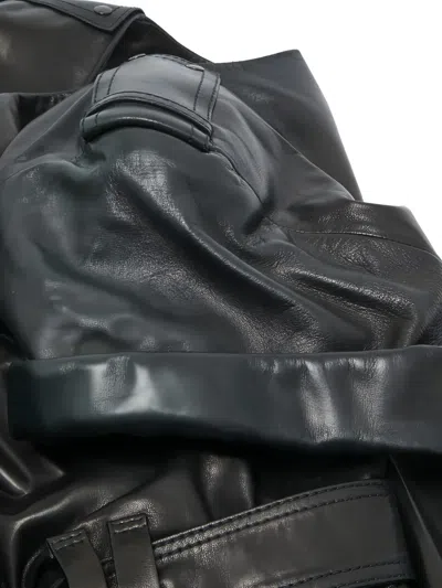 Pre-owned Tom Ford Leather Midi Dress In Black