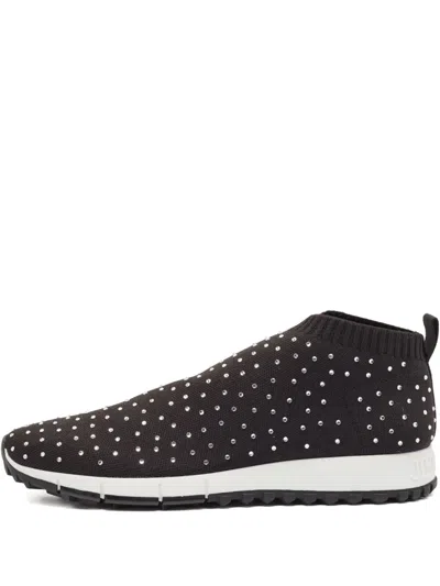 Pre-owned Jimmy Choo Knit Crystal Sneakers
