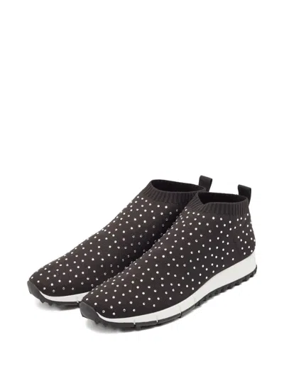 Pre-owned Jimmy Choo Knit Crystal Sneakers
