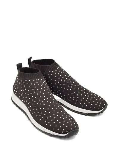 Pre-owned Jimmy Choo Knit Crystal Sneakers
