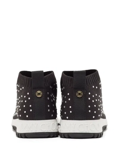 Pre-owned Jimmy Choo Knit Crystal Sneakers